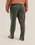 Reversible straight leg pants with elastic waistband
